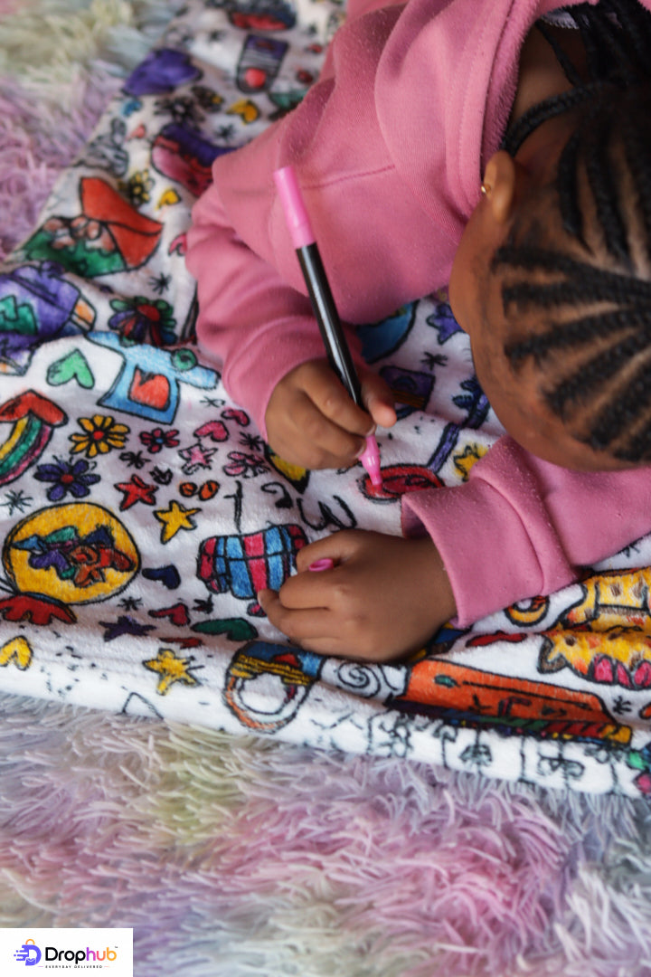ColorCocoon™ Kids Coloring Blanket